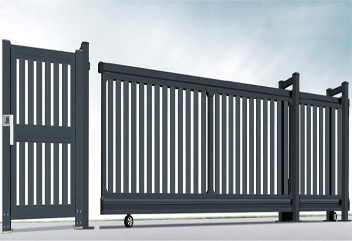 重庆灰色智能直线伸缩门01